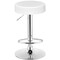 360° Swivel Bar Stool Adjustable Height PU Leather Seat Chrome Footrest